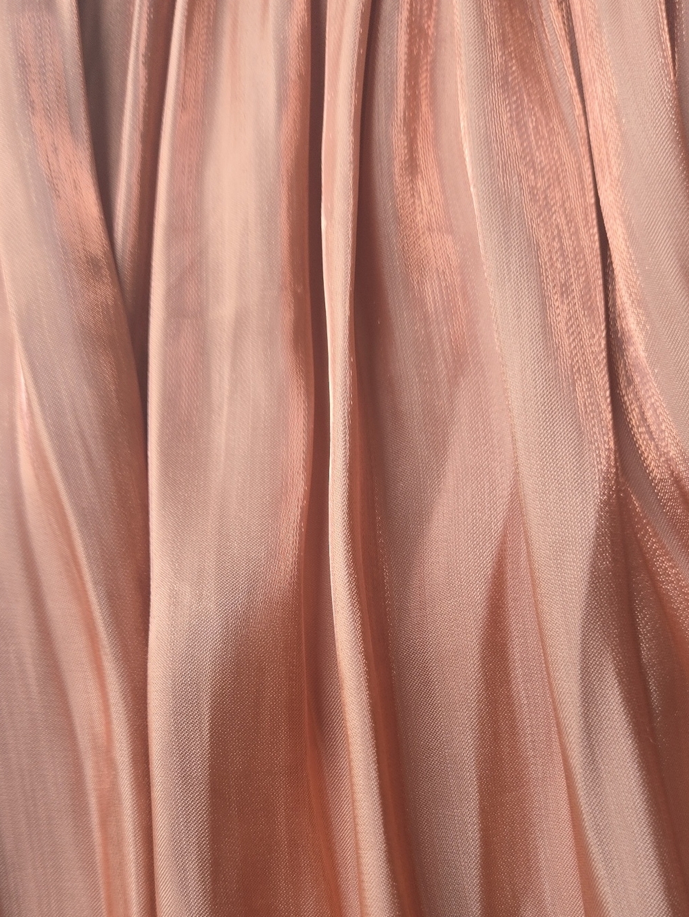 Allie Rose Peach Shimmery Pleated Midi Skirt Size Small - Picture 6 of 11